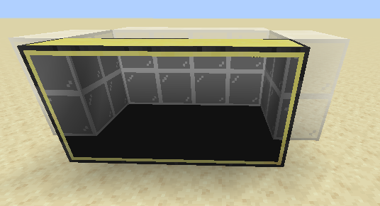 A screenshot of a ComputerCraft monitor with glass behind it. The glass is rendering “through” the monitor, as the depth blocker isn’t being drawn correctly.